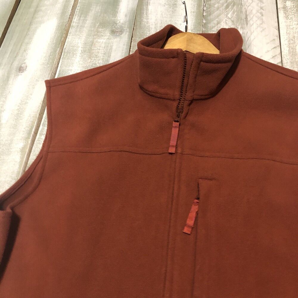 Duluth Trading Fleece Vest Mens Large Red Windproof Full Zip Workwear Heavy - Picture 4 of 11